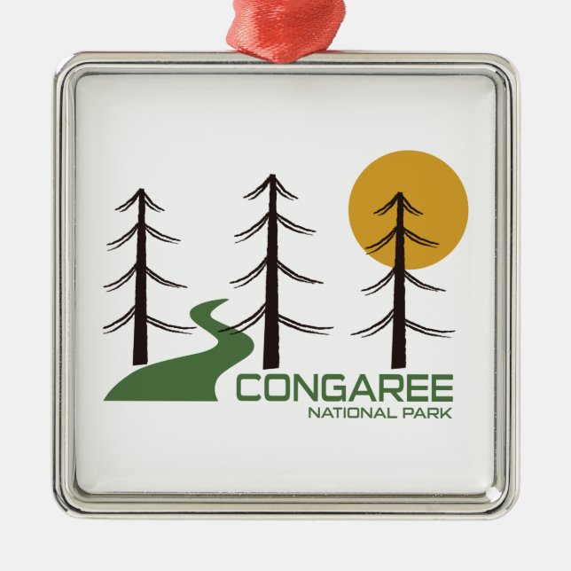 Congaree National Park Trail Metal Ornament (Front)