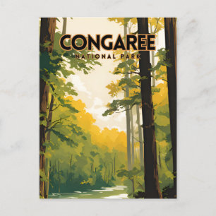 Congaree National Park Travel Poster Postcard