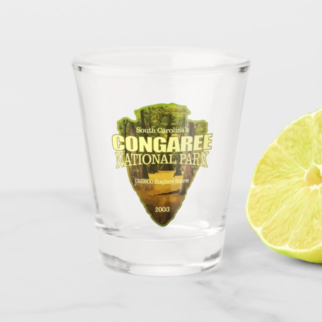 Congaree NP (arrowhead) Shot Glass