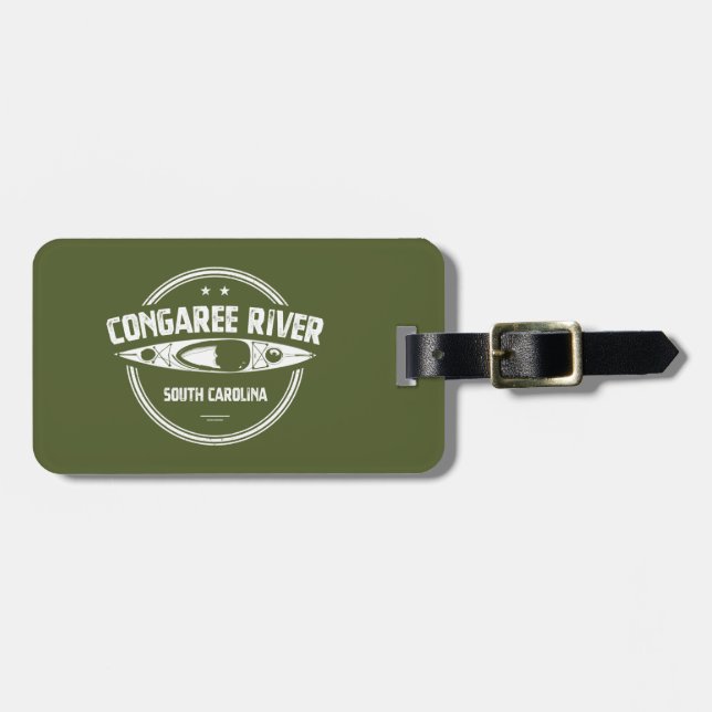 Congaree River South Carolina Kayaking Luggage Tag (Front Horizontal)