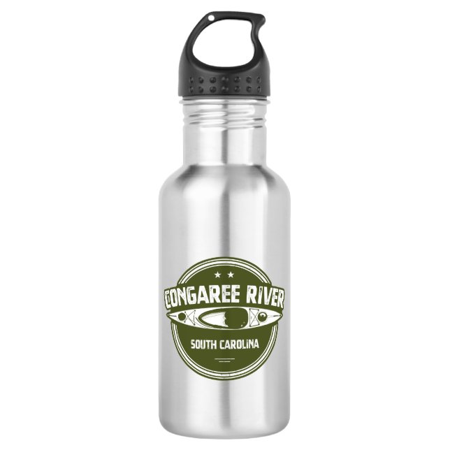 Congaree River South Carolina Kayaking Stainless Steel Water Bottle (Front)
