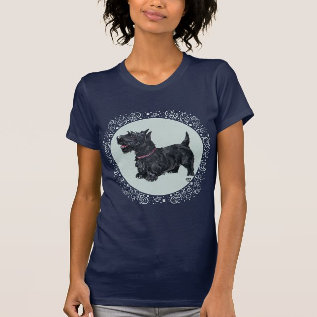 Congenial Scottish Terrier Celebration T-Shirt (Front)