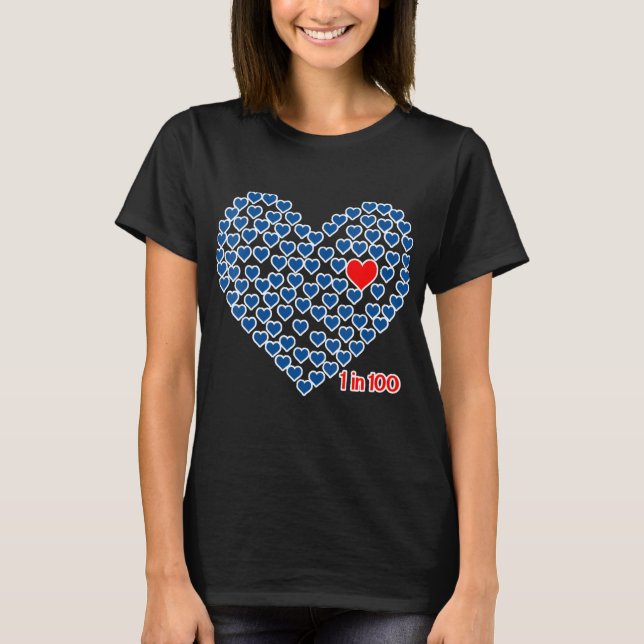Congenital 1 In 100 Heart Disease T-Shirt (Front)