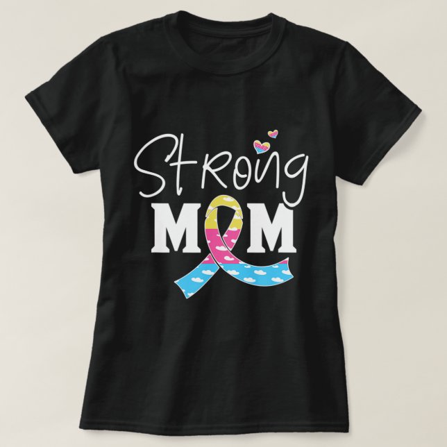 Congenital Diaphragmatic Hernia Awareness CDH Mom  T-Shirt (Design Front)