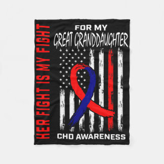 Congenital Heart Chd Awareness Great Granddaughter Fleece Blanket