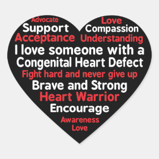 Congenital Heart Defect Awareness Week Support Heart Sticker