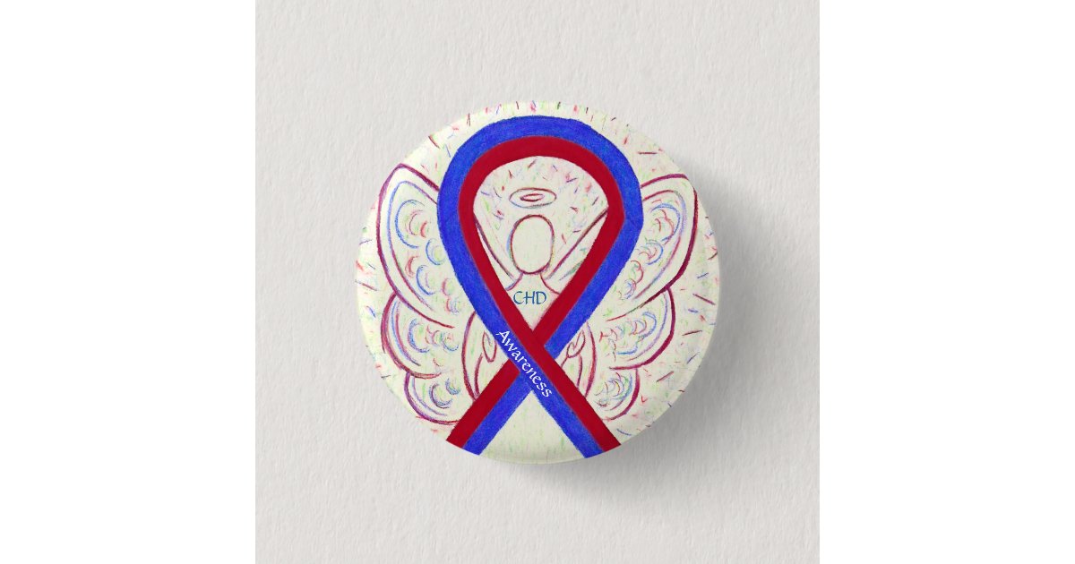 Congenital Heart Defect Chd Awareness Ribbon Pins Zazzle Com