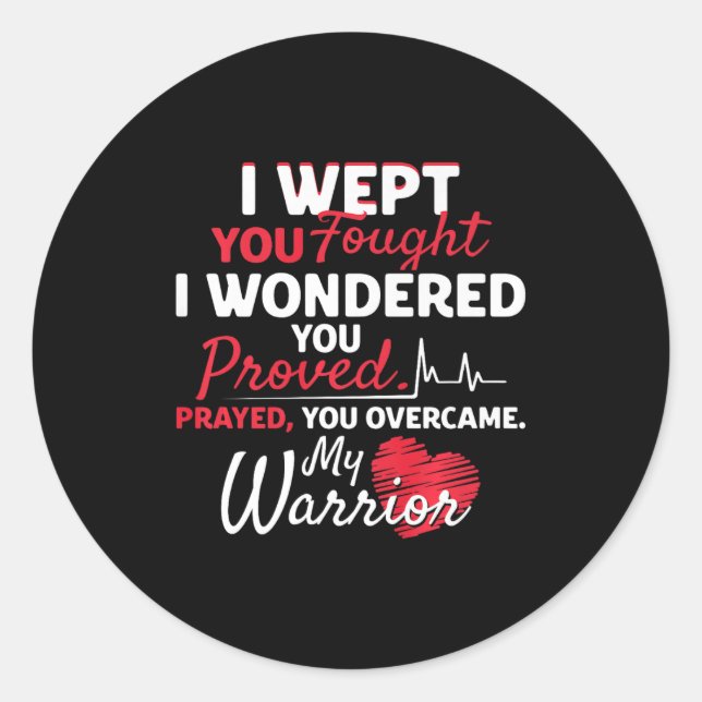 Congenital Heart Defect Warrior Chd Awareness Appa Classic Round Sticker (Front)