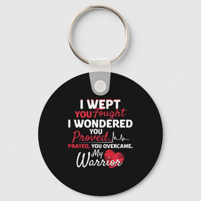 Congenital Heart Defect Warrior Chd Awareness Appa Keychain (Front)