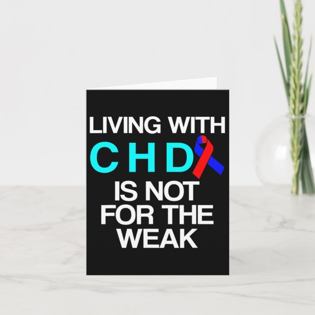 Congenital Heart Disease Defect Survivor Chd Warri Card (Front)
