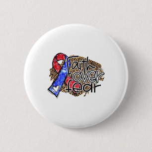 Congenital Heart Disease Red Blue Ribbon Faith Ove Button