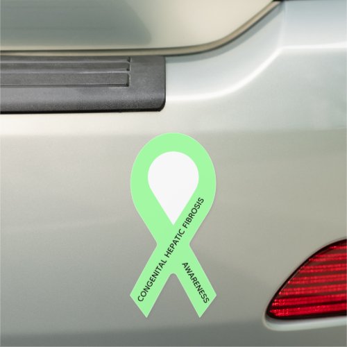 Congenital Hepatic Fibrosis Awareness Mint Ribbon Car Magnet