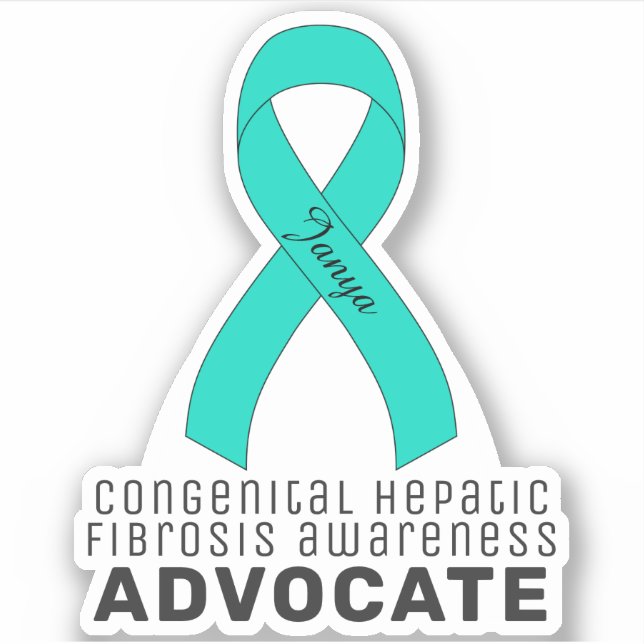 Congenital Hepatic Fibrosis Awareness Vinyl Sticke Sticker (Front)