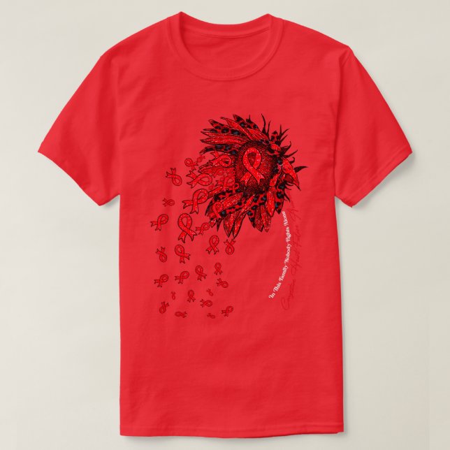 Congestive Heart Failure Awareness sunflower nobod T-Shirt (Design Front)