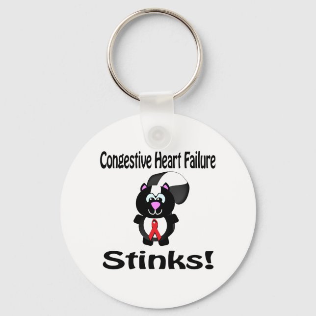 Congestive Heart Failure Stinks Skunk Awareness De Keychain (Front)