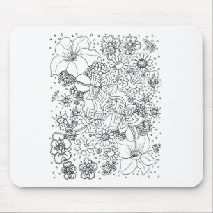 Conglomeration of Flowers Mouse Pad
