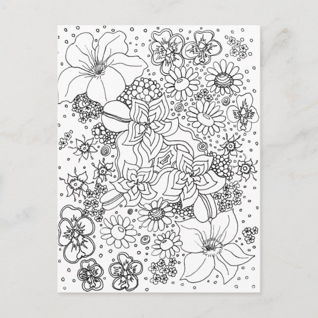 Conglomeration of Flowers Postcard (Front)