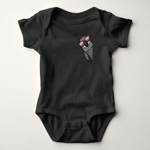 Congo African Grey Parrot Baby Bodysuit