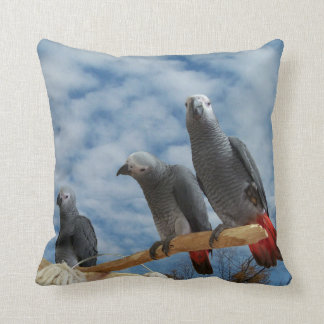 Congo African Grey Parrot Throw Pillow