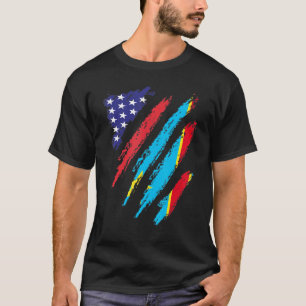 Congo American Grown Flag USA Patriot Heritage Mon T-Shirt