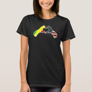 Congo American USA Flag USA Congolese Heart 1 T-Shirt