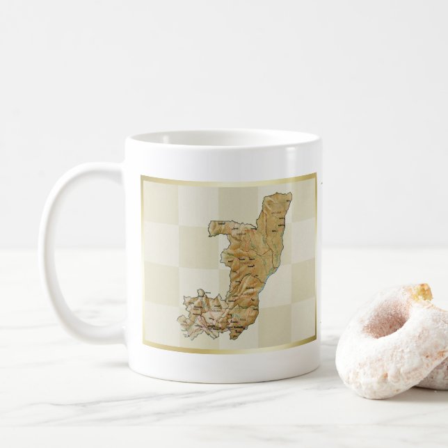 Congo-Brazzaville Flag + Map Mug (With Donut)