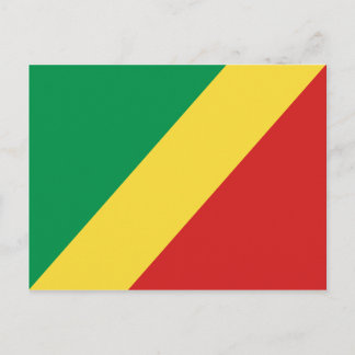 Congo-Brazzaville Flag Postcard