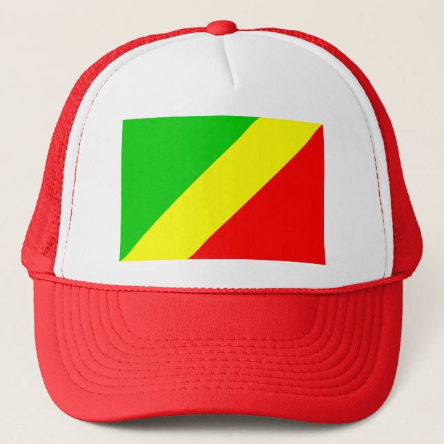 Congo Brazzaville Flag Trucker Hat (Front)