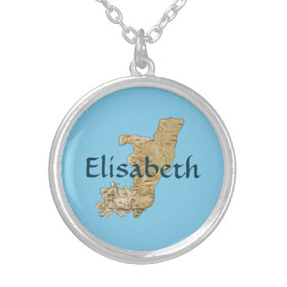 Congo-Brazzaville Map + Name Necklace