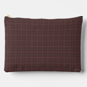 Congo Brown and Spicy Mix Plaid Accessory Pouch