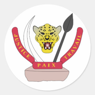 Congo Coat of arms CD Classic Round Sticker