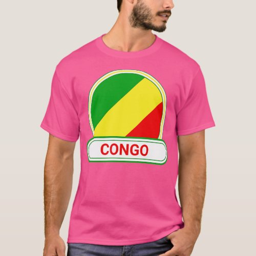 Congo Country Badge Congo Flag T_Shirt