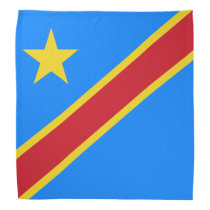Congo - Democratic Republic of the Congo Flag Bandana Congo - Democratic Republic of the Congo Flag Bandana