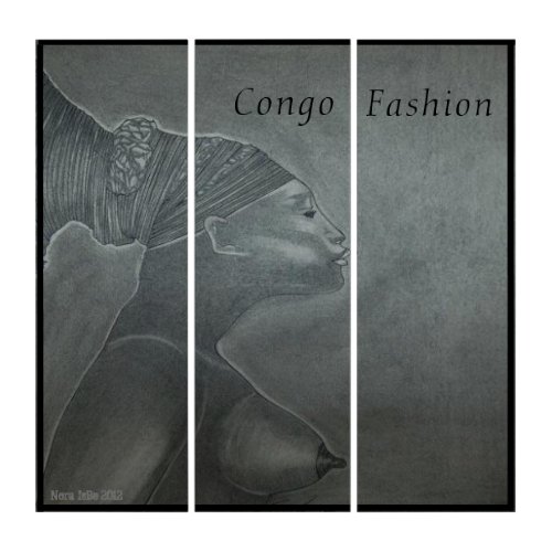 Congo Fashion Triptych Wall Art