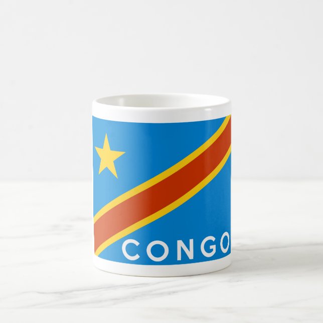 congo flag country text name coffee mug (Center)