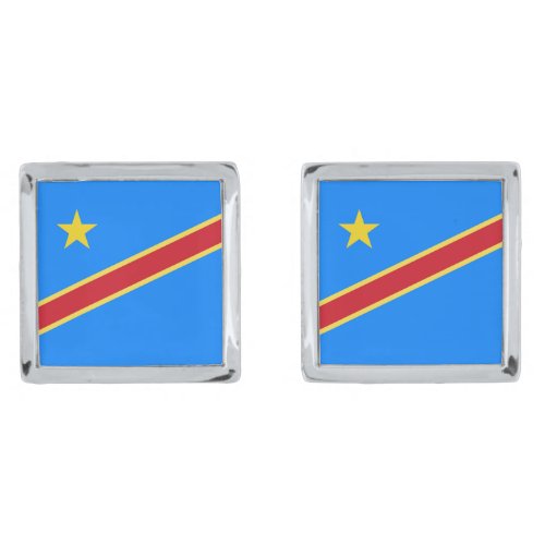 Congo flag cufflinks