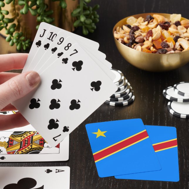 Congo flag poker cards (In Situ)