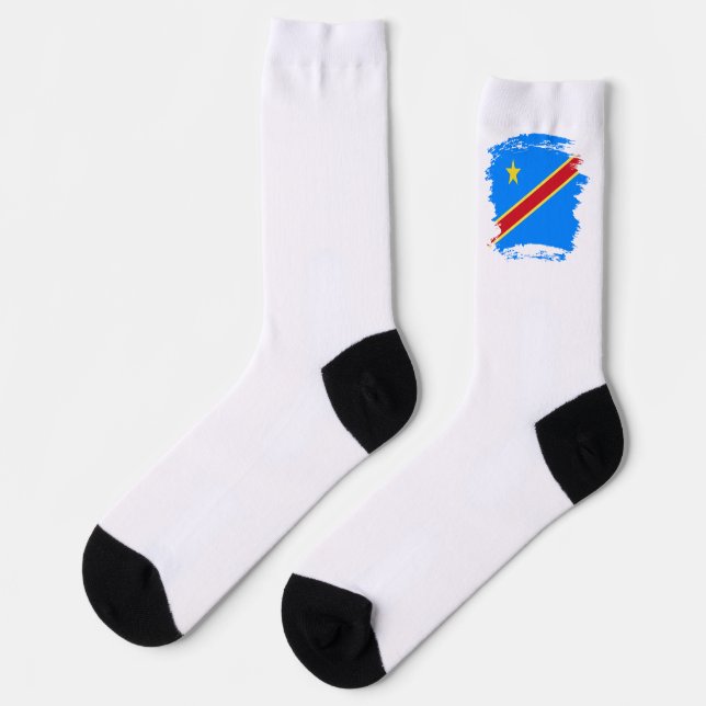 Congo flag socks (Left)