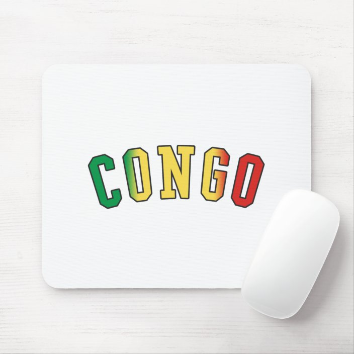 Congo in National Flag Colors Mouse Pad