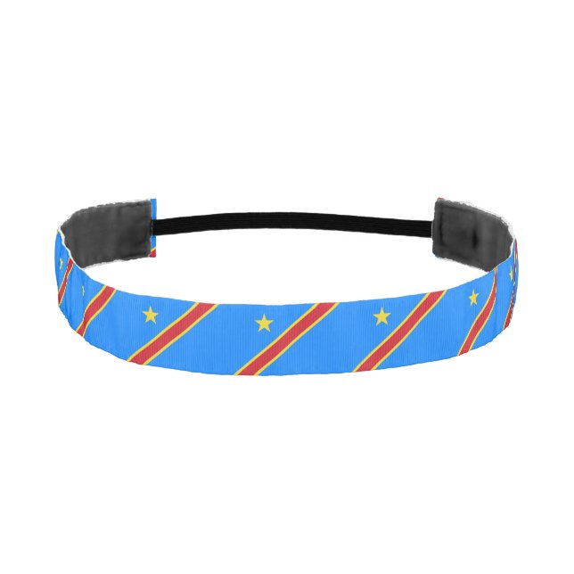 Congo Kinshasa Flag Athletic Headband (Front)