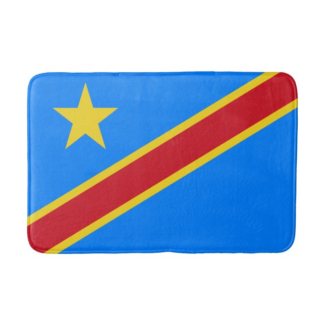 Congo Kinshasa Flag Bath Mat (Front)
