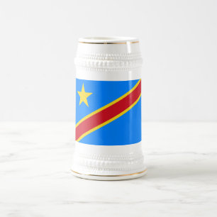 Congo Kinshasa Flag Beer Stein