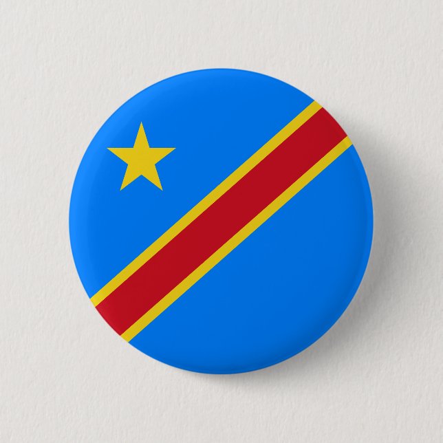 Congo Kinshasa Flag Button (Front)