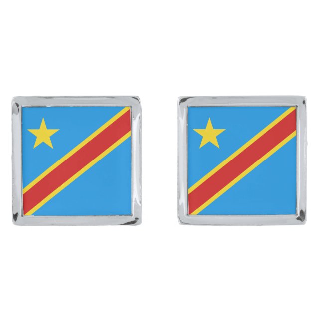 Congo-Kinshasa Flag Cufflinks (Front)