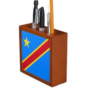 Congo Kinshasa Flag Desk Organizer