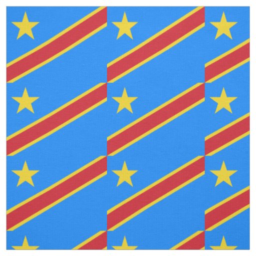 Congo Kinshasa Flag Fabric