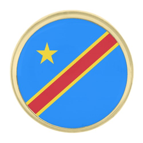 Congo Kinshasa Flag Gold Finish Lapel Pin