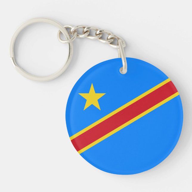 Congo Kinshasa Flag Keychain (Front)