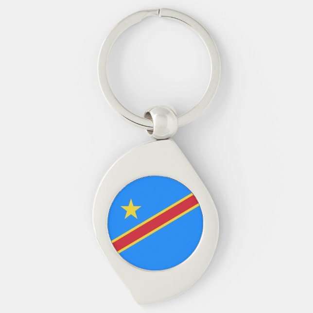 Congo Kinshasa Flag Keychain (Front)