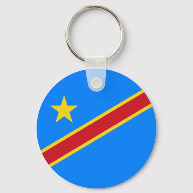 Congo Kinshasa Flag Keychain (Front)